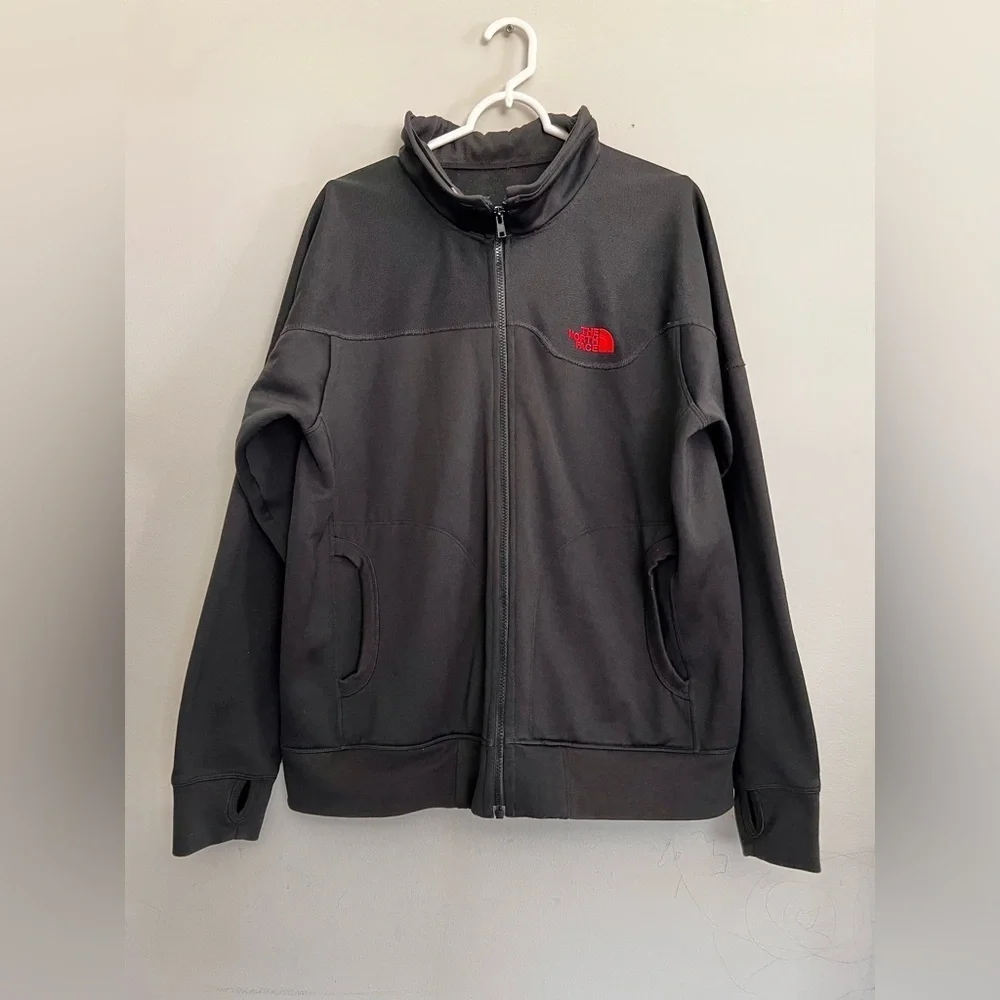 The North Face Jacket Men’s Black Full Zip Knit Fleece Lined Size Medium
